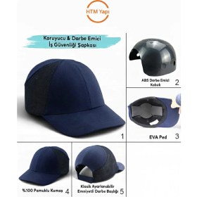 Resim Htm Yapı Kalite Hafif Iş Güvenlik Darbe Koruyucu Koruma Baş Şapkası Bareti Unisex Kamuflaj Beyzbol Tarzı Kask Şapka 