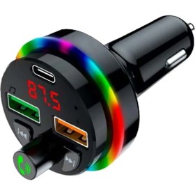 Resim Sprange Sft-1 Rgb LED Işıklı Pd 25W Qc + 3.1A Çift Usb/tf/bt/fm Bluetooth Fm Transmitter 