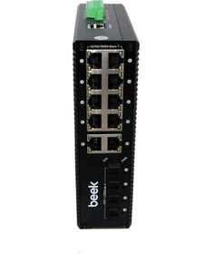 Resim Beek 8 ports Gigabit Industrial POE Switch with 4G SFP 