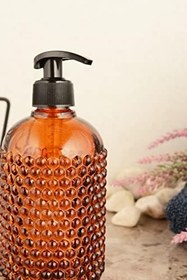 Resim Yıldız Cam Sıvı Sabunluk Tekli-Amber 