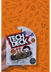 Resim Tech Deck Santa Cruz Shape N Sk8 Serisi Mandala Renkli Grafik Parmak Kaykay 