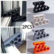 Resim 2 adet/SET 4 Renk Mevcut 3D Baskılı Pencere ve Balkon Kapısı Durdurucu, Benzersiz Geometri, Hafif, Sağlam Yapı, Kaza Yönlü Kayma Önleme, Kayar Kapılar, Balkonlar, Teraslar, Banyolar için Uygun - Kurulum Kolay - Ev, Ofis, Otel, Apartman, Patio, Modern Kapı Aksesuarları, Dayanıklı Plastik, Kompakt Tasarım 