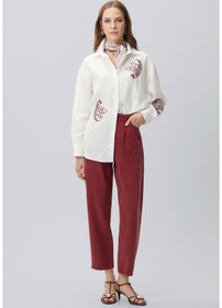 Resim Network Vişne Tencel Karışımlı Casual Pantolon 