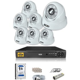 Resim IDS D-2028HD-SET7-1TB 7 Kameralı 1080P Full HD 5 MP Sony Lensli Kamera Seti - 2028 
