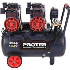 Resim Proter 50LT 4HP 8 Bar Yüksek Hızlı Yağsız Sessiz Hava Kompresörü 