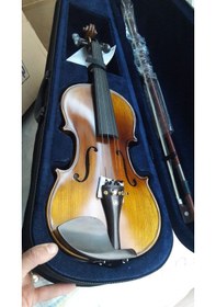 Resim Swing Sv-444 Mat Cila Komple Abanoz Aksamlı-4/4 Tam Boy Keman Set 