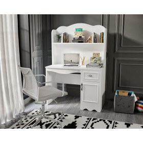 Resim Baby Darling %100 Mdf Lisa Çalışma Masası Beyaz (ÜST ÜNİTE DAHİL) 