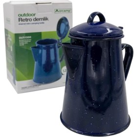 Resim UltraMint Şık Emaye Demlik 1.20 Lt, Retro Tarz, Dayanıklı ve Kullanışlı Tasarım 