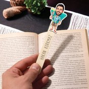 Resim Tatilci Erkek Karikatürlü Çubuk Kitap Ayracı 