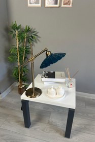 Resim Bamyum Masa Lambası Risso Deniz Yeşili Dekoratif Abajur Çocuk Başucu Lambası Okuma 