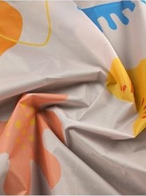 Resim Tropik Home Banyo Duş Perdesi Sevimli Desen Pembe Dijital Baskılı Banyo Perdesi, Tek Kanat C Halkalı-180x200 Cm 