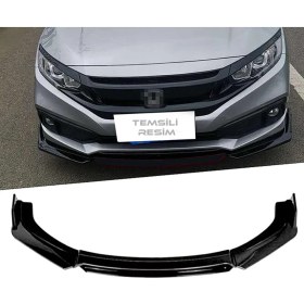 Resim Subaru Outback 1994-1999 Siyah Şeritli Renkli Ön Ek Ön Lip Piona Black 4 Prç 