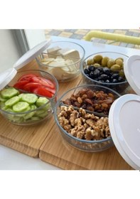 Resim 530683 Polar İki Bölmeli Kahvaltılık Saklama Kabı 4 Adet Beyaz 