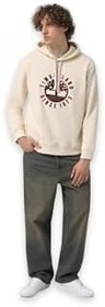 Resim Timberland Tb0A6Vgt Holiday Graphic Hoodie Krem Erkek Sweatshirt 