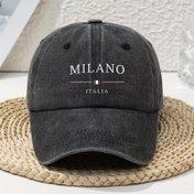 Resim Milano İtalya Bayrağı Beyzbol Şapkası - Nefes Alabilen, Ayarlanabilir, Vintage Yumuşak Üst "Milano Italya" Baskısı ile, Makinede Yıkanabilir, İlkbahar ve Yaz için İdeal, Günlük Şapka | Vintage Şapka | Makinede Yıkanabilir Şapka 