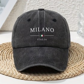 Resim Milano İtalya Bayrağı Beyzbol Şapkası - Nefes Alabilen, Ayarlanabilir, Vintage Yumuşak Üst "Milano Italya" Baskısı ile, Makinede Yıkanabilir, İlkbahar ve Yaz için İdeal, Günlük Şapka | Vintage Şapka | Makinede Yıkanabilir Şapka 