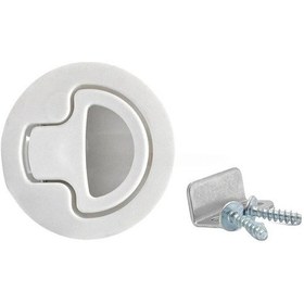 Resim Karavan Banyo Kapı Kilidi Plastik - Çift Yönlü - Beyaz 