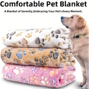 Resim 1/3 adet köpek polar battaniyesi - yıkanabilir evcil hayvan battaniyesi - kedi ve yavru köpeklere uygun pati desenli battaniye - küçük atkılar - büyük, orta ve küçük köpekler için - kanepe, kafes ve yatak örtüsü - tavşan, hamster ve gine domuzu için - aksesuar hediye 