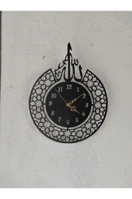 Resim dekorasyonsepetim Ahşap el oymalı saat Selçuklu motifli 