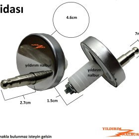 Resim Eca Klozet Kapak Bağlantı Vidası Paslanmaz Metal Amatisörlü Klozet Pimli Kapak Vidası 