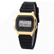 Resim Hanyang Yeni Altın Kauçuk LED Metal Şok Spor Erkek Saatler Kadın Elektronik Dijital Ekran Retro Tarzı Saat Erkek Relogio Masculin Reloj Hombre Homme (Yurt Dışından) 