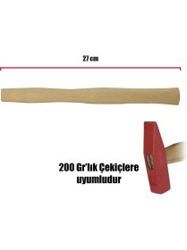 Resim BADEM10 Çekiç Sapı 200 gr Ergonomik Ahşap Sap 27 cm 