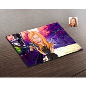 Resim Kişiye Özel Kadın Güzellik Uzmanı Karikatürlü Ahşap Puzzle-1 