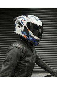 Resim Rivox R2 GEOMETRİ KAPALI KASK 