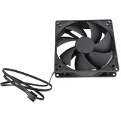 Resim Xindoker 100mm 4pın Pwm Bilgisayar Kasası Fanı, Çift Topaklı Rulmanlı, 1800rpm Hız, 44.2cfm Akış, 28.8dba Düşük Gürültü, Sürekli Kullanıma Uygun, Pc Soğutma 