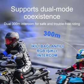 Resim Serreha İntercom 2 Eşleşmeli Kask Kulaklık Max Su Geçirmez Bluetooth Motosiklet Intercom Kulaklık 