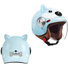 Resim Artfulabode Motosiklet Mavi Luck Kaskı Karikatür Eternal Emniyet Çocuk Airron Açık Vb Mavi 