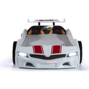 Resim Arabalı Yatak Beyaz Spx 