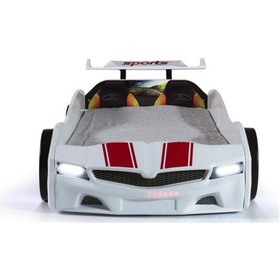 Resim Arabalı Yatak Beyaz Spx 