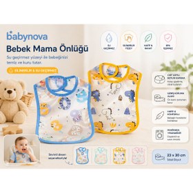 Resim babyist • Babynova Su Geçirmez Bebek Mama Önlüğü - Silinebilir Leke Tutmaz Yüzey 
