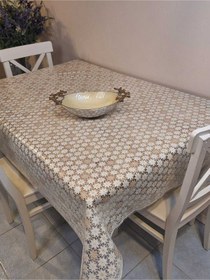 Resim Ithal Pvc Muşamba - Desenli Silinebilir Masa Örtüsü 07iz07 Kahverengi 