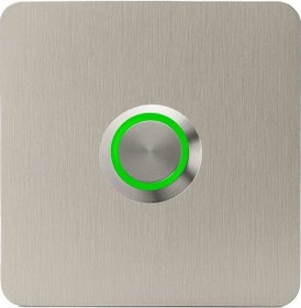 Resim Lockway Z403y Paslanmaz 304 Kare Zil Butonu 70x70mm Yeşil Led 