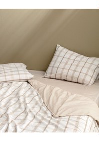 Resim Madame Coco Aluin King Size Ranforce Baskılı Nevresim Takımı Ekru 