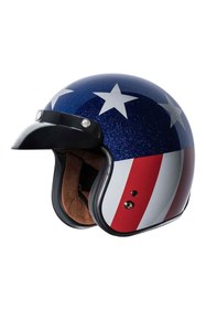 Resim Torc T-50 Del Mar Captain Vegas Açık Motosiklet Kaskı Beyaz Mavi 