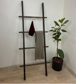 Resim Ahşap Dekoratif Merdiven, Doğal Ahşap Merdiven Siyah 