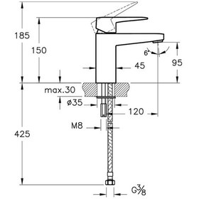Resim Artema A4273223 Root Square Lavabo Bataryası Altın 