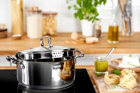 Resim Tefal Duetto İndüksiyon Tabanlı 8 Parça Çelik Tencere Seti Çelik 