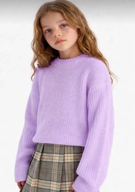 Resim LUSHİGO Unisex Çocuk Triko Bisiklet Yaka Selanik Örgü Kazak 
