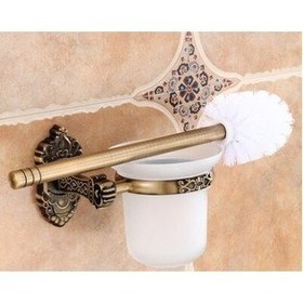 Resim Banyo Donanım Seti Alüminyum Katlanabilir Havlu Askısı Köşe Raf Kağıt Tutucu Tuvalet Fırçası Tutucu Tırnak Punched Antik Oyma | Banyo Donanım Setleri (Yurt Dışından) 