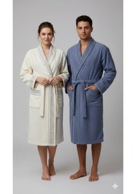 Resim Özdilek Nev Marka Liwt Aile Bornoz Seti 6 Parça Mavi-krem Nev,özdilek Grubuna Ait Bir Markadır Çok Renkli 