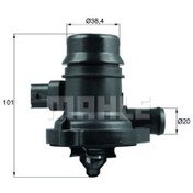 Resim BEHR MAHLE TM36103 Termostat 103° Plastik Govdeli (Opel: Astra J-Insignia A-Corsa D-E Mokka 1.4 Turbo) 1338031 55579010 (WC372164) 