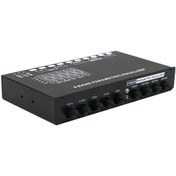 Resim Profesyonel 5 Bant Araba Eşitleyici Çok Fonksiyonlu Araba Ses Eq Ayarı Geçiş Amplifikatörü Parametrik Eşitleyici Araba Ses Eşitleyici 