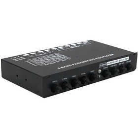 Resim Profesyonel 5 Bant Araba Eşitleyici Çok Fonksiyonlu Araba Ses Eq Ayarı Geçiş Amplifikatörü Parametrik Eşitleyici Araba Ses Eşitleyici 