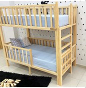 Resim Markaawm Markaawm Montessori Yatak Doğal Çam Karyola Merdivenli Ranza 