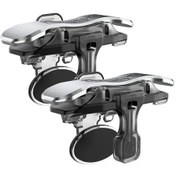 Resim X8-2 Adet Abs Cep Telefonu Oyunu Tetik R11 Pubg Gamepad Joystick Denetleyici Amaç Shooter L1r1 Alaşım Anahtar Düğmesi Iphone Uyumlu Android İçin 