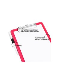 Resim Sekreterlik,a5 Küçük Boy,kapaksız,a5 Clipboard Vegan Suni Deri,17,5x24,5 Cm.,fuşya/pembe 
